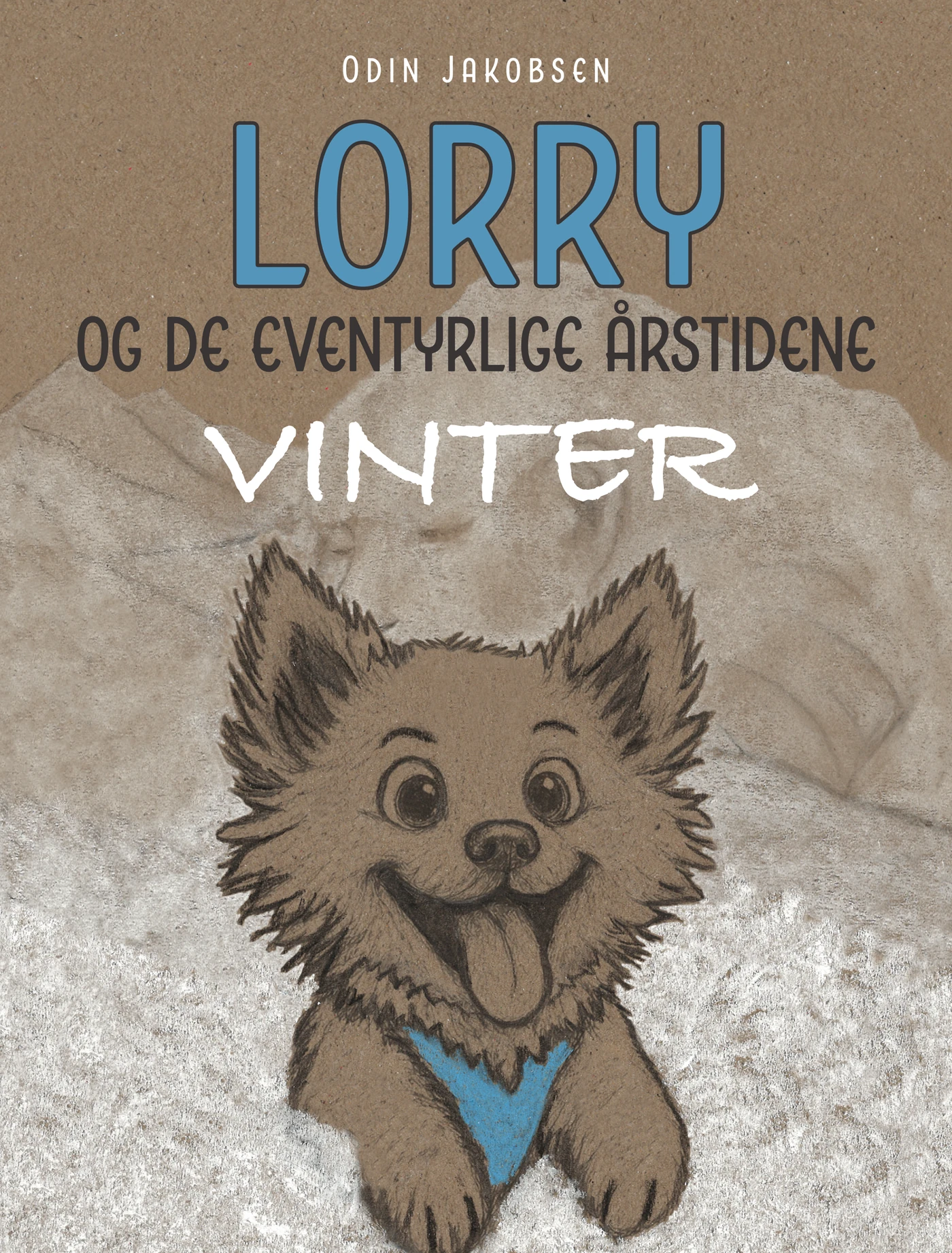 Forsiden til Lorry og de eventyrlige årstidene: Vinter, med hunden Lorry i snøen